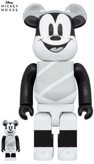 BE@RBRICK HAT AND PONCHO MICKEY 100％ & 400％ collectible