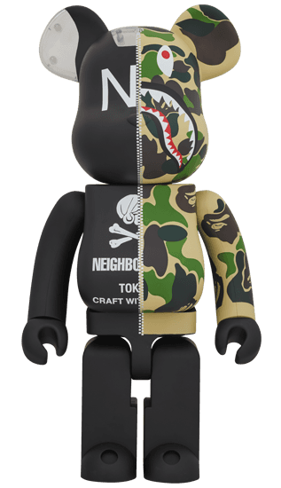 A BATHING APE(R) × NEIGHBORHOOD(R) BE@RBRICK 1000％ collectible