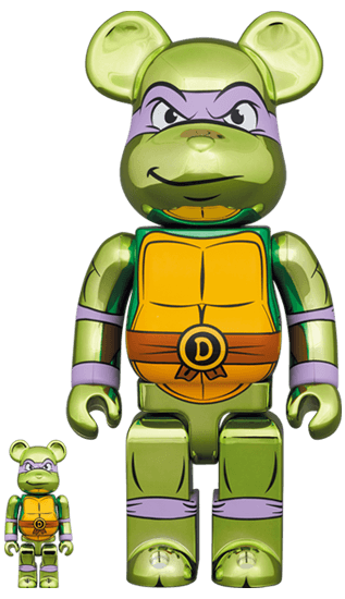 BE@RBRICK DONATELLO CHROME Ver. 100％ & 400％ collectible