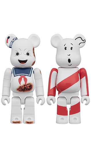 BE@RBRICK 2PCS SET STAY PUFT MARSHMALLOW MAN “ANGRY FACE” & NO GHOST collectible