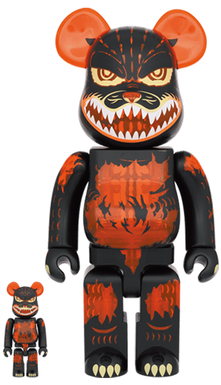 BE@RBRICK ゴジラVSデストロイア版 ゴジラ (メルトダウン：クリアオレンジVer.) 100％ & 400％ collectible