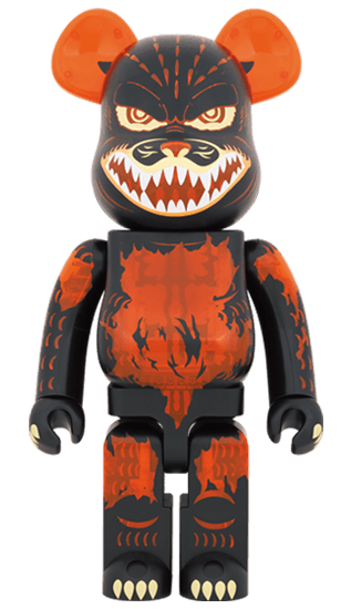 BE@RBRICK ゴジラVSデストロイア版 ゴジラ (メルトダウン：クリアオレンジVer.) 1000％ collectible