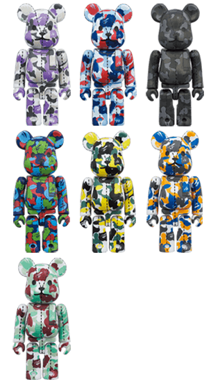 A BATHING APE(R) 28TH ANNIVERSARY BE@RBRICK BAPE CAMO #1 collectible