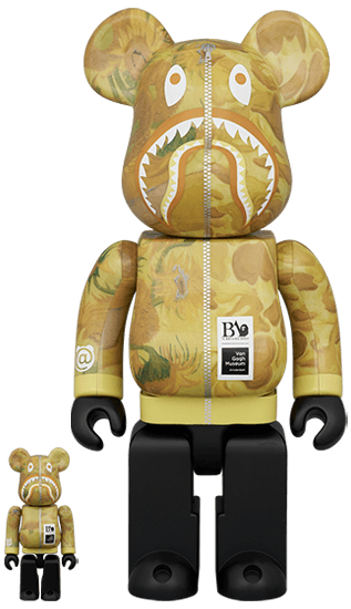 BE@RBRICK BAPE(R) × Van Gogh Museum Sunflowers SHARK 100％ & 400％ collectible