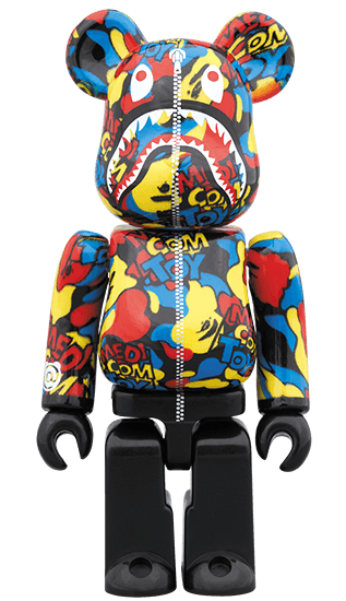 MEDICOM TOY CAMO SHARK BE@RBRICK 100％ collectible