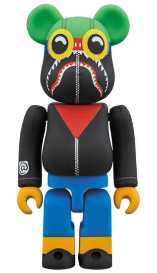 A BATHING APE(R) × HEBRU BRANTLEY × SOCIAL STATUS BE@RBRICK 100％ collectible