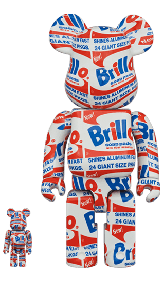 BE@RBRICK ANDY WARHOL "Brillo" 100％ & 400％ collectible