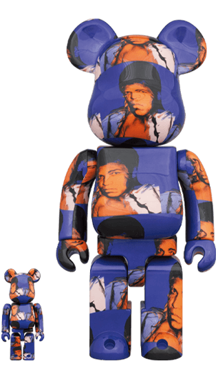 BE@RBRICK Andy Warhol's Muhammad Ali(TM) 100％ & 400％ collectible