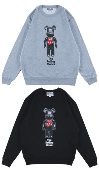 MLE "The Rolling Stones" BE@RBRICK CREWNECK SWEATSHIRT "The Rolling Stones" collectible