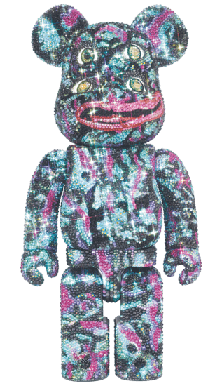CRYSTAL DECORATE BE@RBRICK NAGNAGNAG FOUR EYES 400％ collectible
