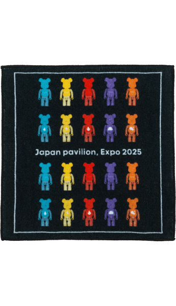 大阪・関西万博 BE@RBRICK グッズ BE@RBRICK タオルハンカチ(element) collectible