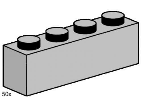 1 x 4 Light Gray Bricks collectible
