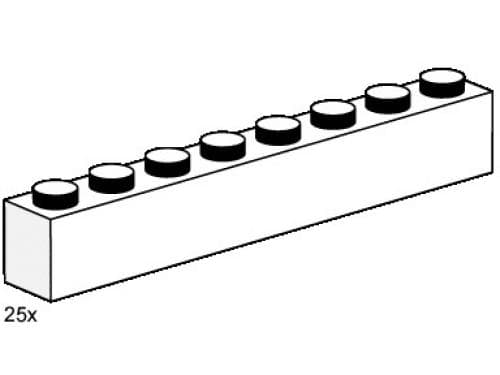 1 x 8 White Bricks collectible