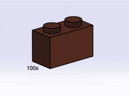 1 x 2 Brown Bricks collectible