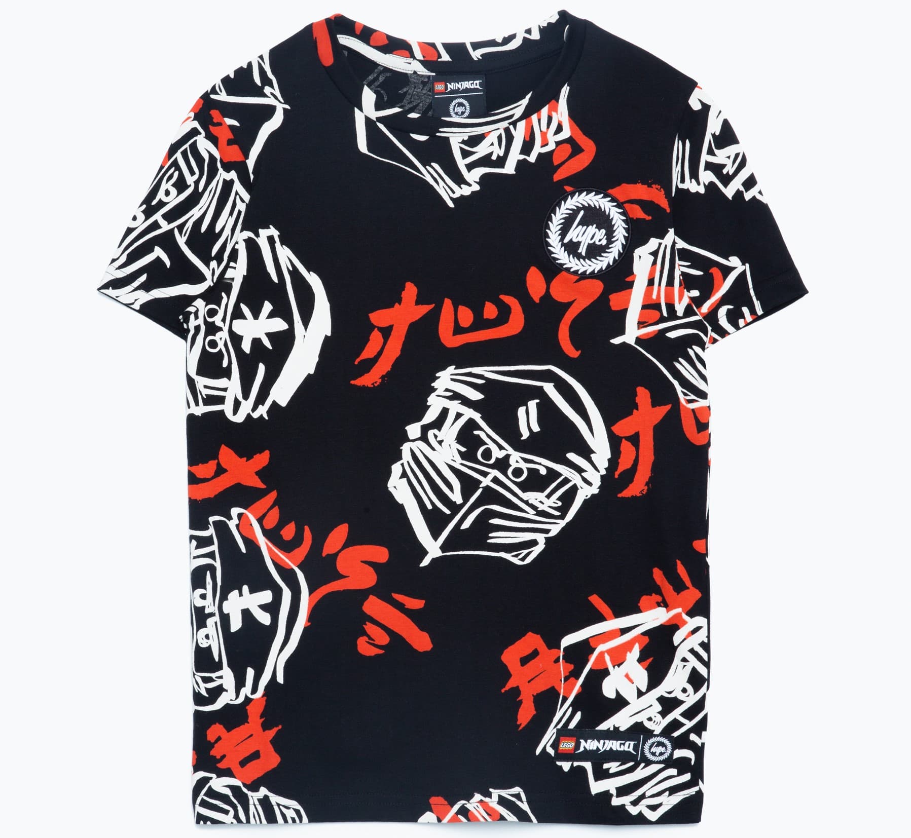 HYPE X LEGO NINJAGO Black Just Hype Faces T-Shirt collectible