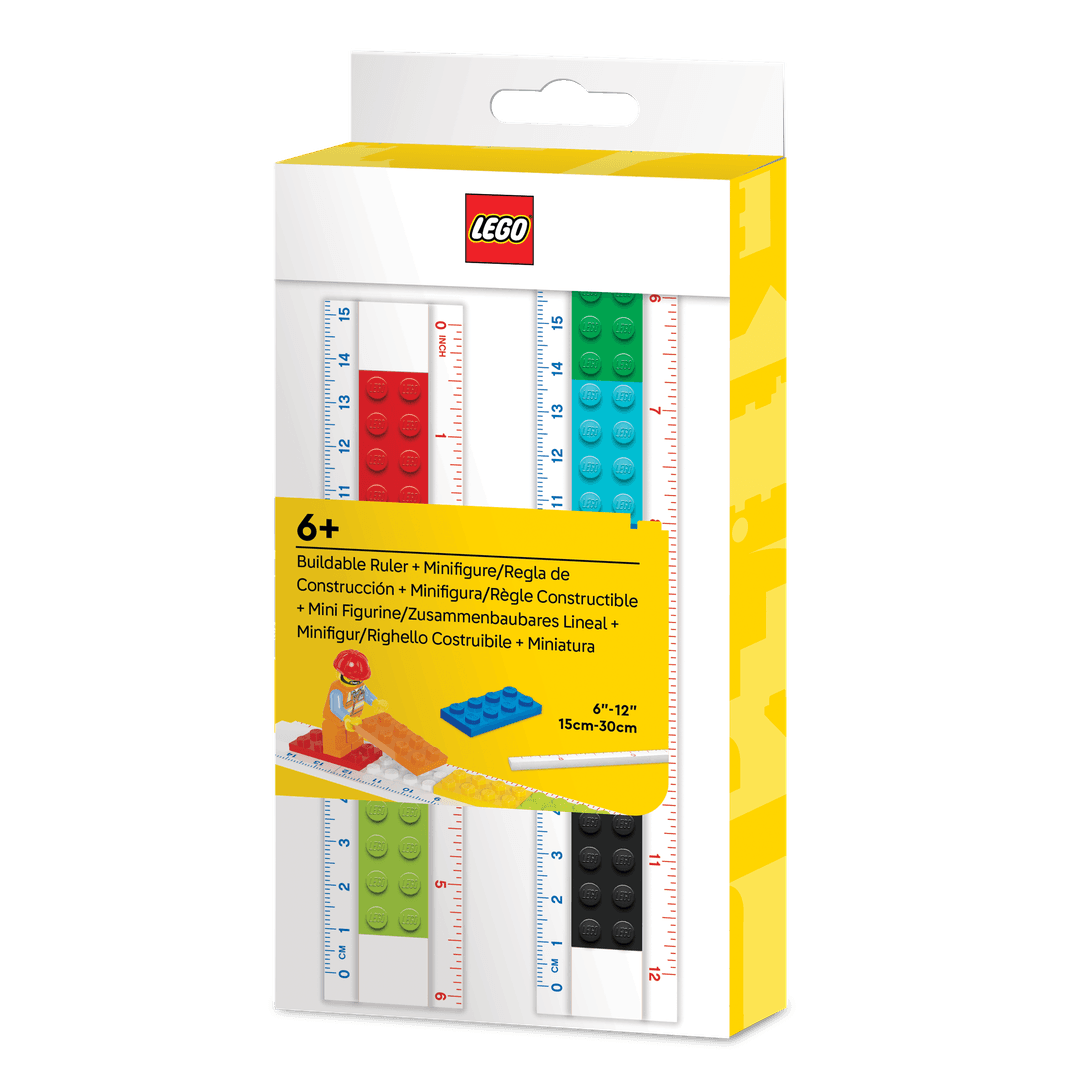 Buildable Ruler with Construction Worker Minifigure collectible