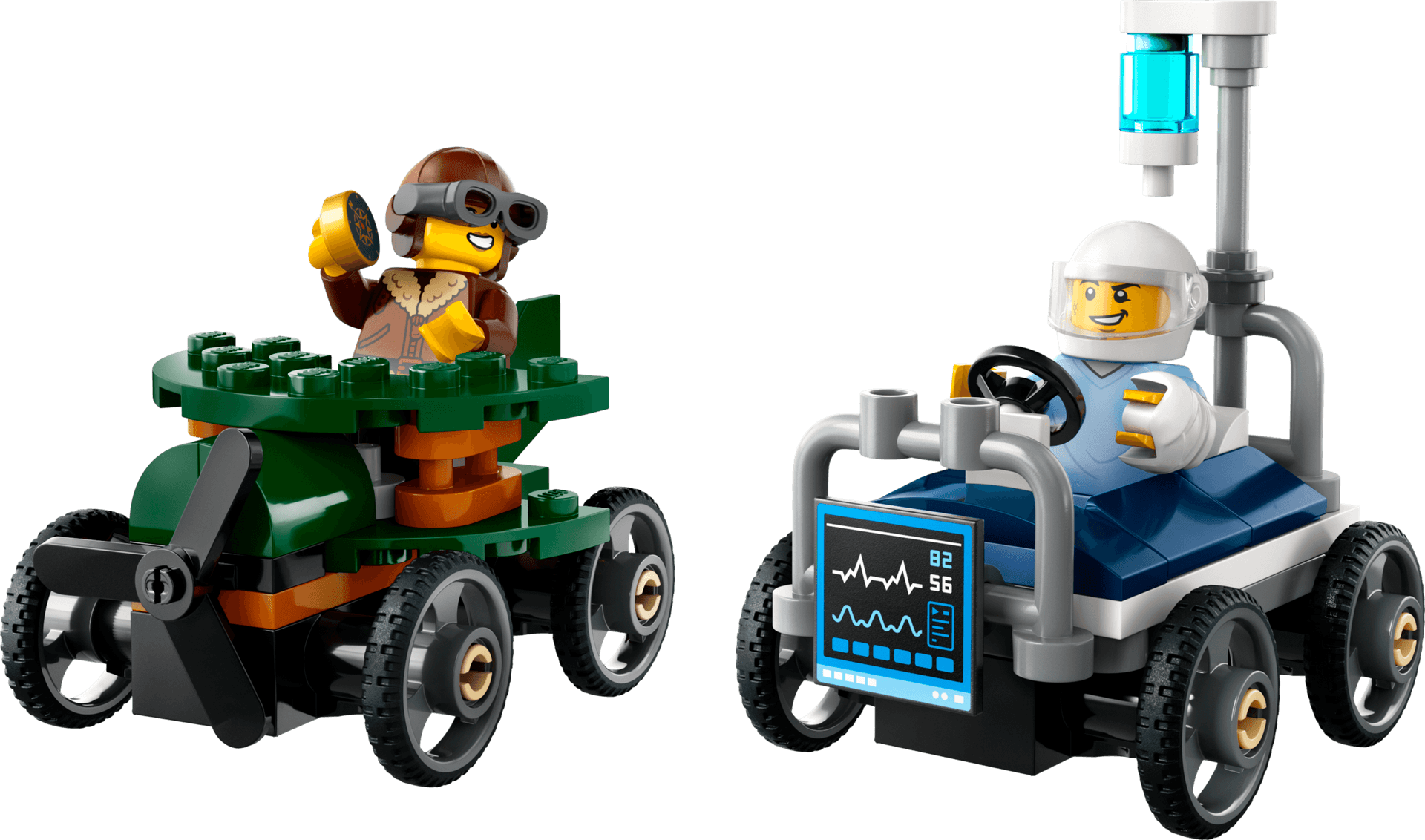 Airplane vs. Hospital Bed Race Car Pack collectible