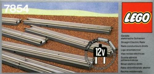 8 Straight Electric Rails Gray 12v collectible