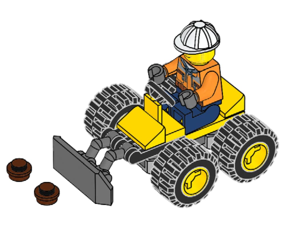 Eddy Erker with Bulldozer collectible