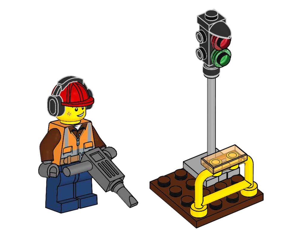 Builder and Traffic Light collectible