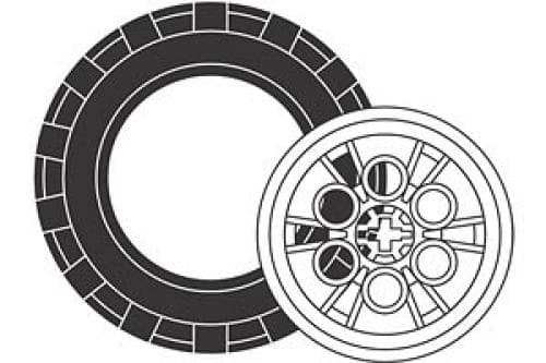 Red Rover Tires and Hubs (4 tires 4 hubs) collectible