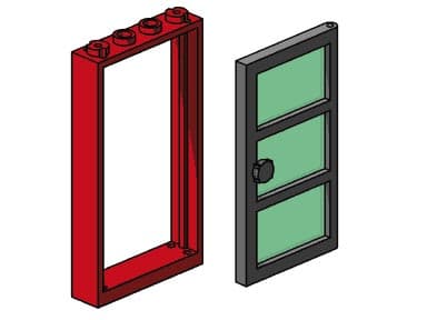 Red Frame, Black Door, Green Pane collectible
