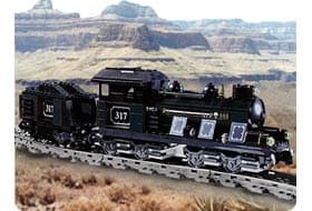 Large Train Engine with Tender Black collectible