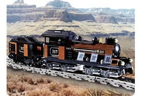 Large Train Engine with Tender Brown collectible