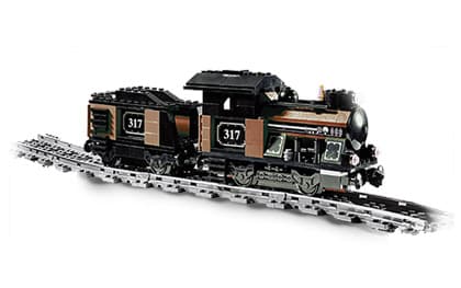 Small Train Engine with Tender Brown collectible