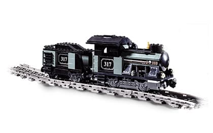 Small Train Engine with Tender Gray collectible