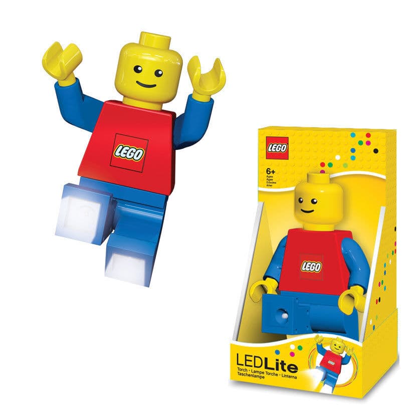 Minifigure Flashlight with Red Torso, Blue Arms and Blue Legs collectible