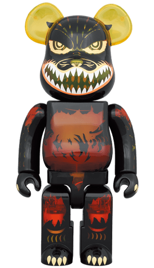 BE@RBRICK ゴジラ VS デストロイア版ゴジラ (メルトダウン:クリアイエローVer.) 400% collectible