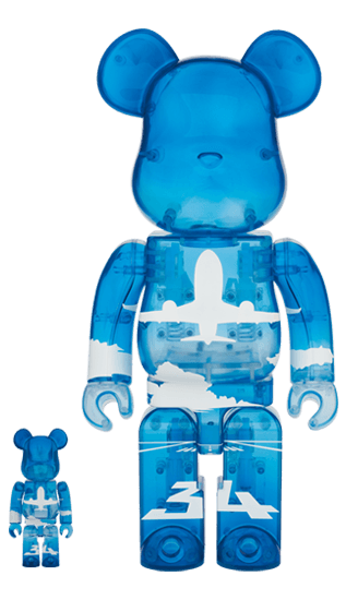 〈ANAオリジナル〉BE@RBRICK for ANA ANAブルースカイ 100% & 400% collectible