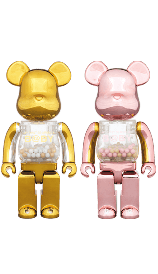 MY FIRST BE@RBRICK GOLD & SILVER Ver./PINK & GOLD Ver. 400% collectible
