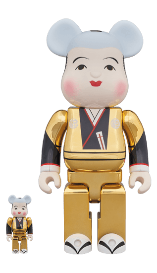 福助 BE@RBRICK 金メッキ 100% & 400% collectible