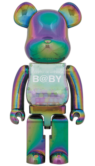 MY FIRST BE@RBRICK BABY CLEAR BLACK CHROME Ver. 1000% collectible